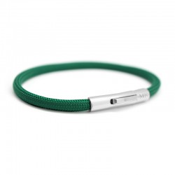 Bracelet cordon personnalisé vert forêt