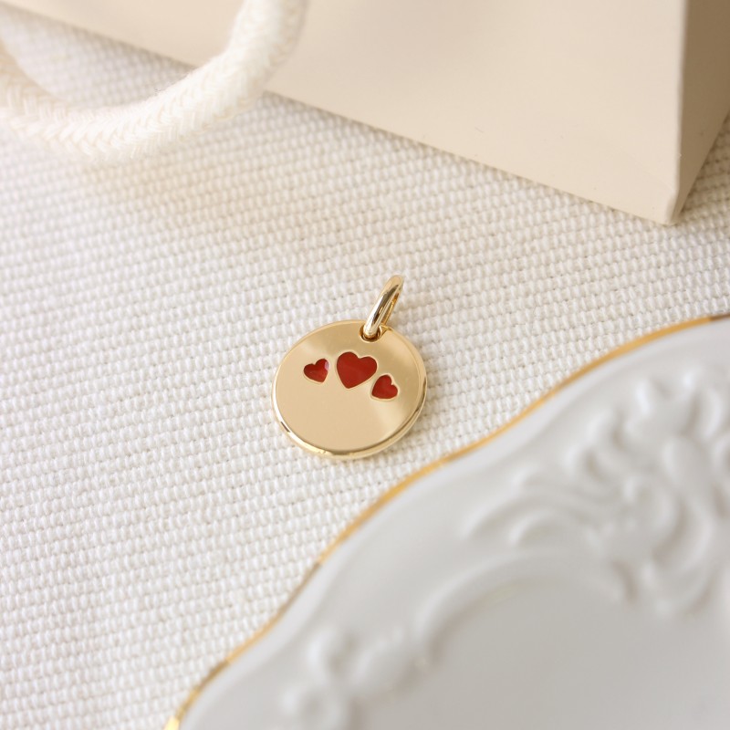 Pendentif Plaqué Or Petit Coeur Fin - Les Poulettes Bijoux - Élégance Et Raffinement