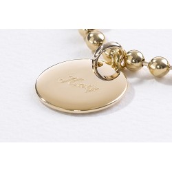 Bracelet chaine et médaille coeur à personnaliser en plaqué or
