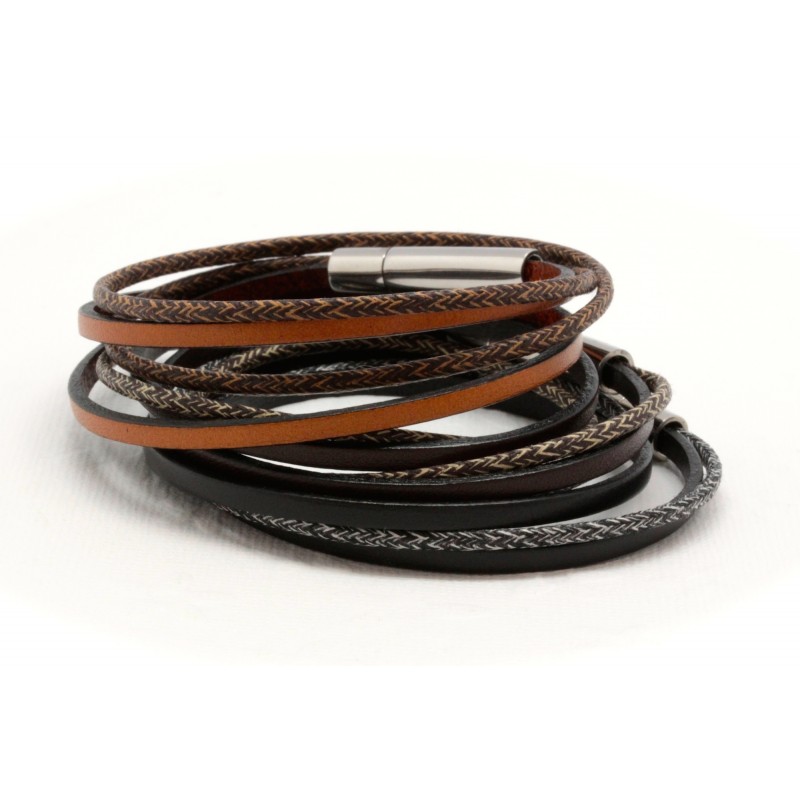 Bracelet Ethnique En Cuir Avec Gravure D'éléphant - Style Maori - Unisexe - Neuf Avec étiquettes