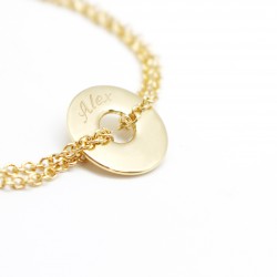 Bracelet chaine à personnaliser plaqué or