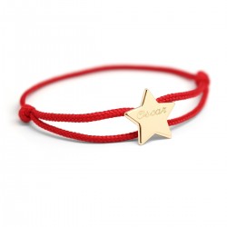 bracelet étoile plaqué or à graver