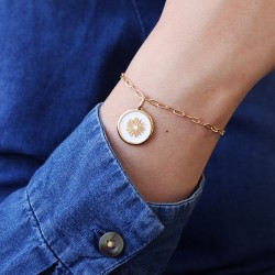 Bracelet à personnaliser pour femme plaqué or
