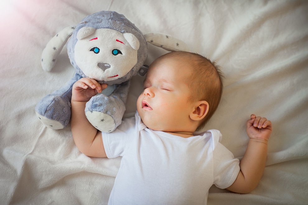 peluches qui aident bébé à s'endormir