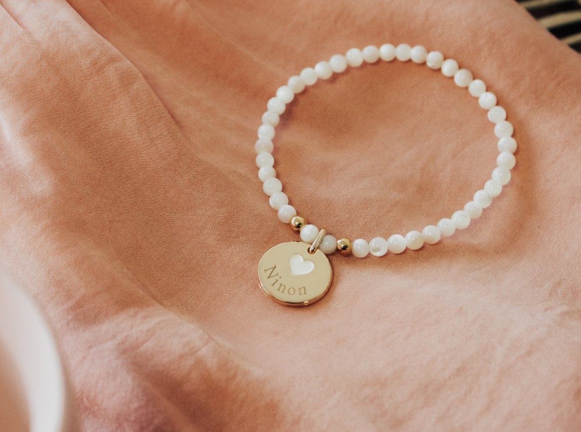bracelet saint valentin coeur perles