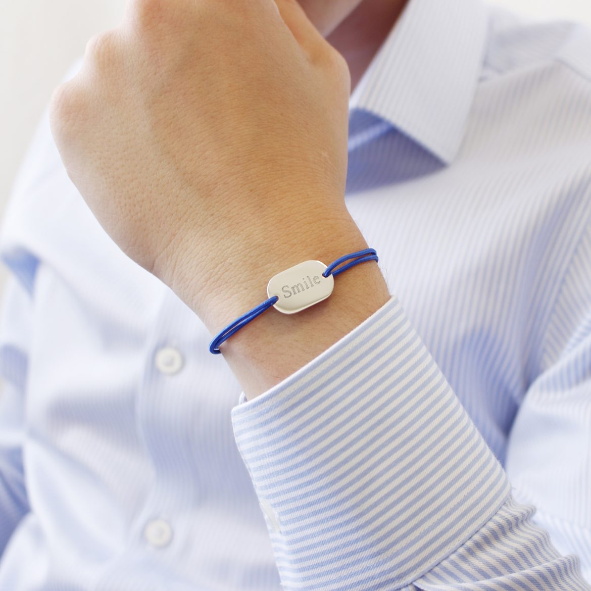 bracelet bleu personnalisable hommes