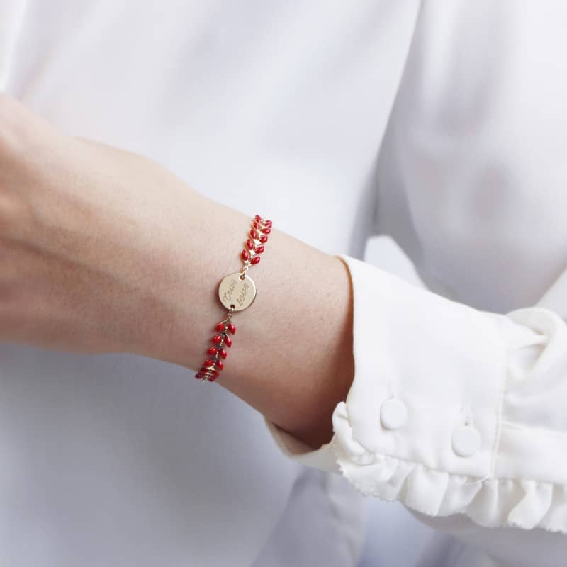 Bijou bracelet personnalisé femme avec épis or argent EPICURIENNE