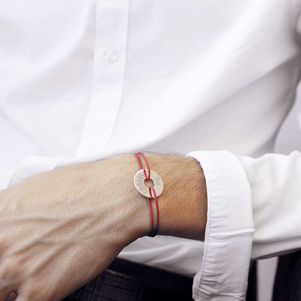Bracelets rouges personnalisables pour hommes Petits Trésors