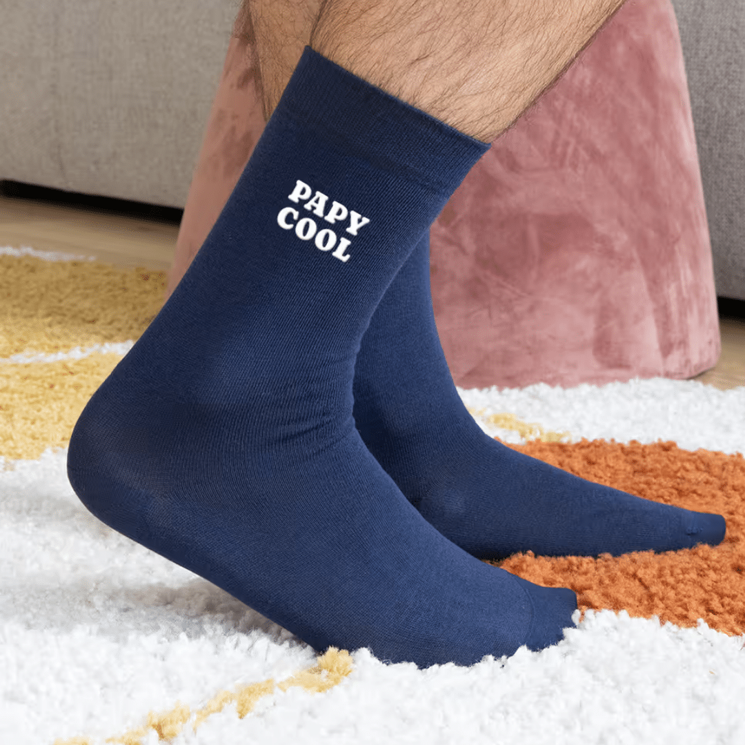 chaussettes bleus personnalisables